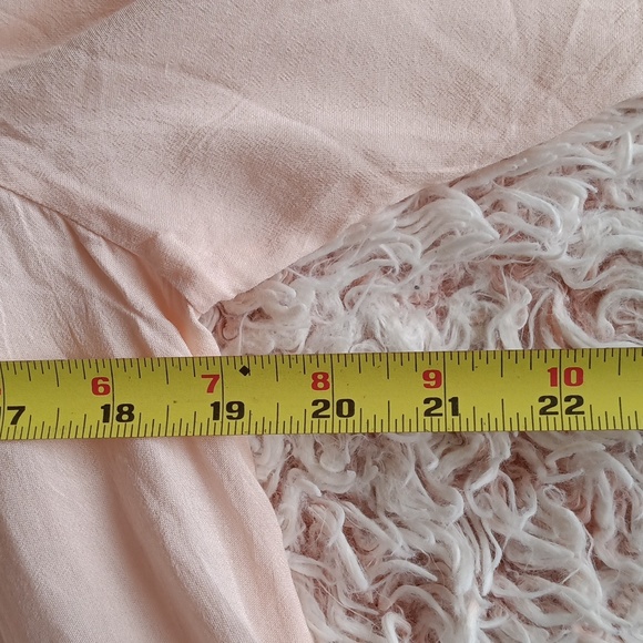 🫶🏻 Free People Smocked in Time High Neck Ruffled Button Back Blouse NWOT - Picture 7 of 9